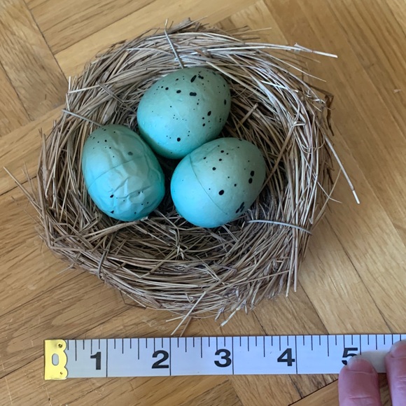 Decorative Metal Birdcage w/ Faux Nest and Eggs - Picture 14 of 16